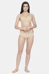 PrettyCat Wired Medium Coverage Push-Up Bra - Skin White — thumbnail 6